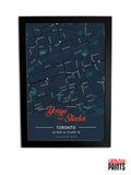 Yonge & Steeles Map NFC Poster - Dark Theme