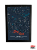 Yonge & Finch Map NFC Poster - Dark Theme