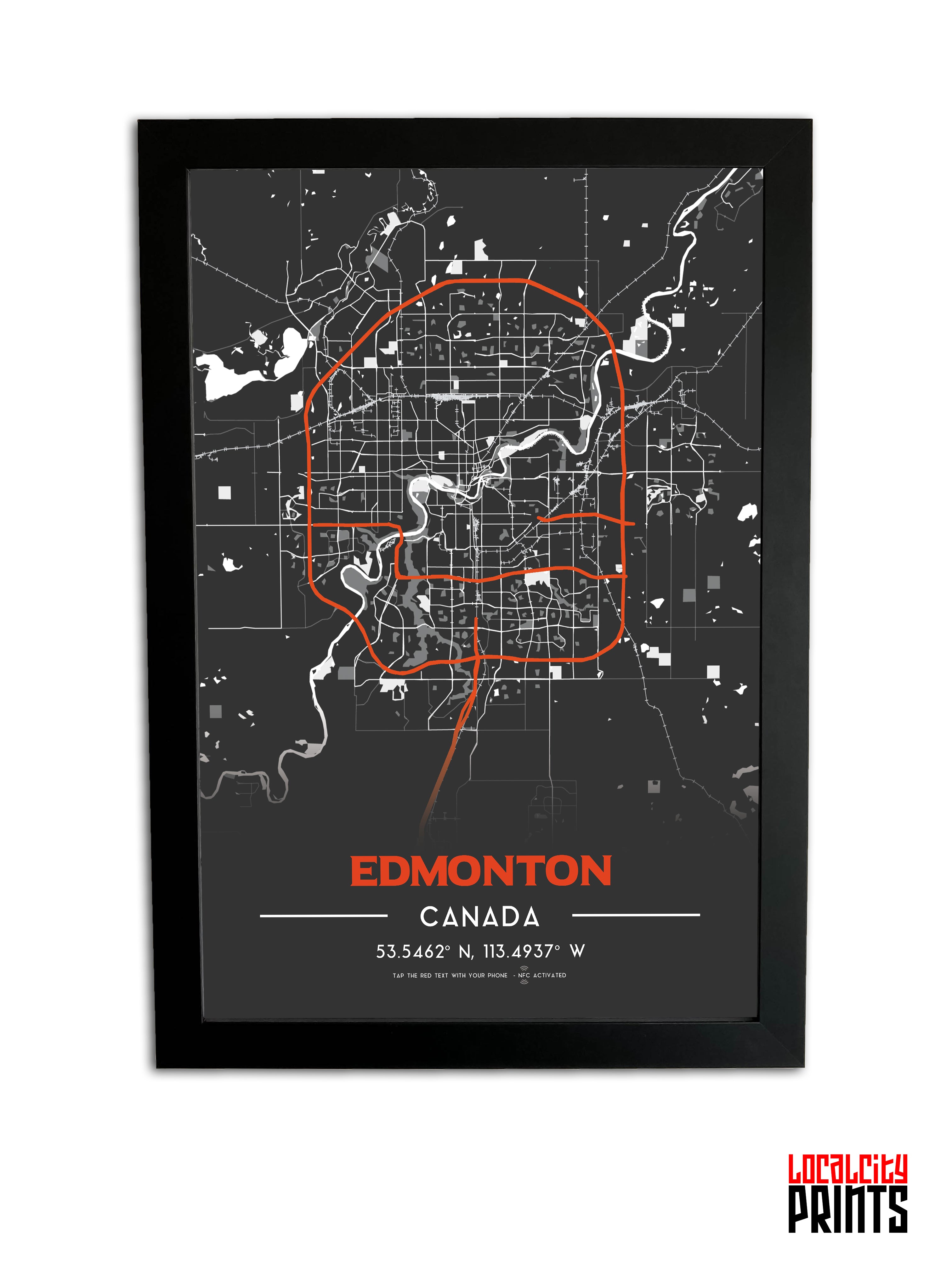 Canadian Cities NFC Poster - Edmonton