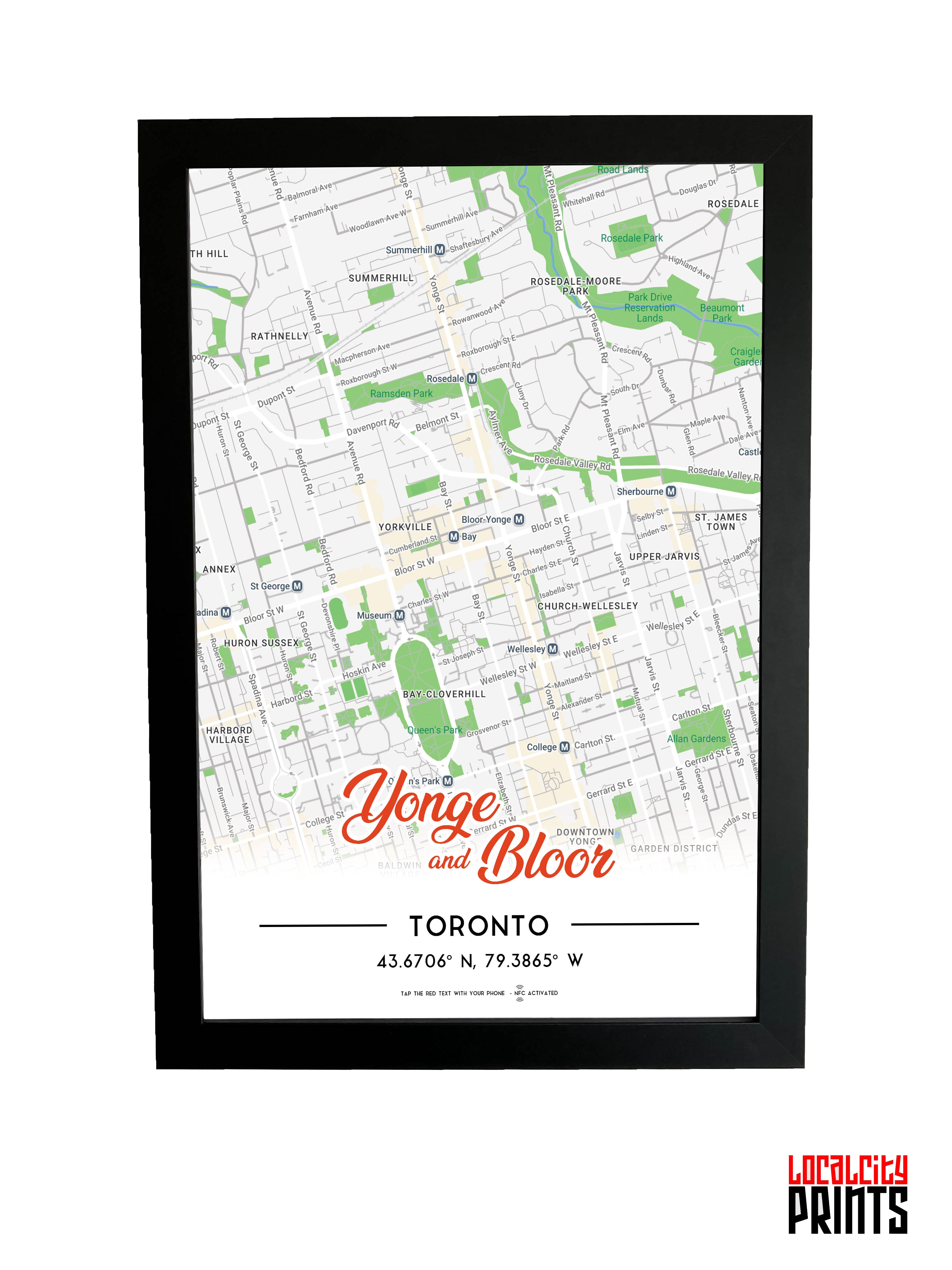 Yonge & Bloor Map NFC Poster