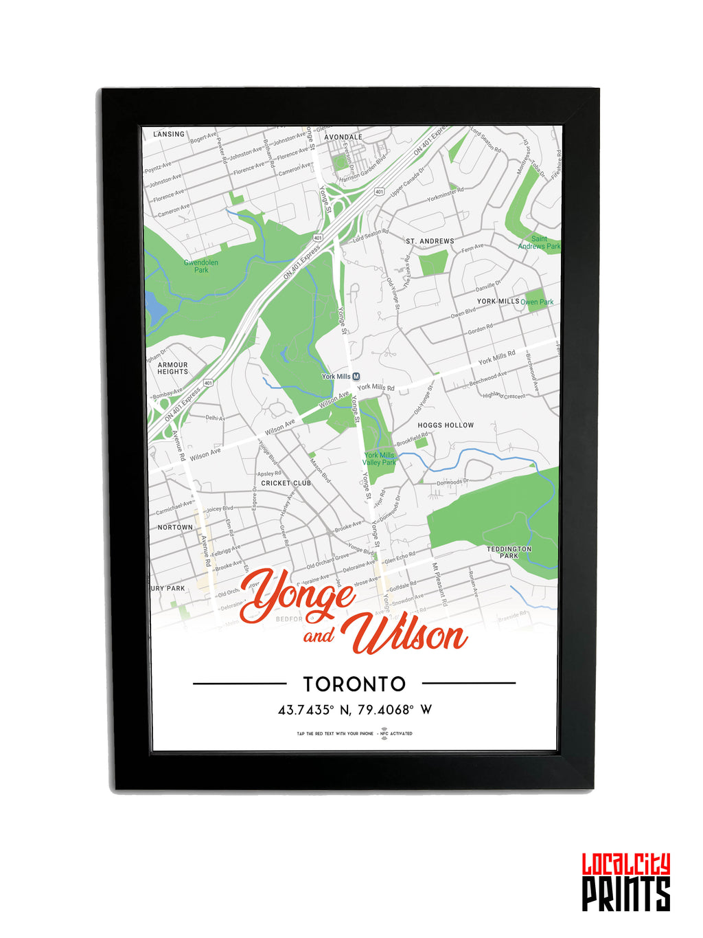 Yonge & Wilson Map NFC Poster