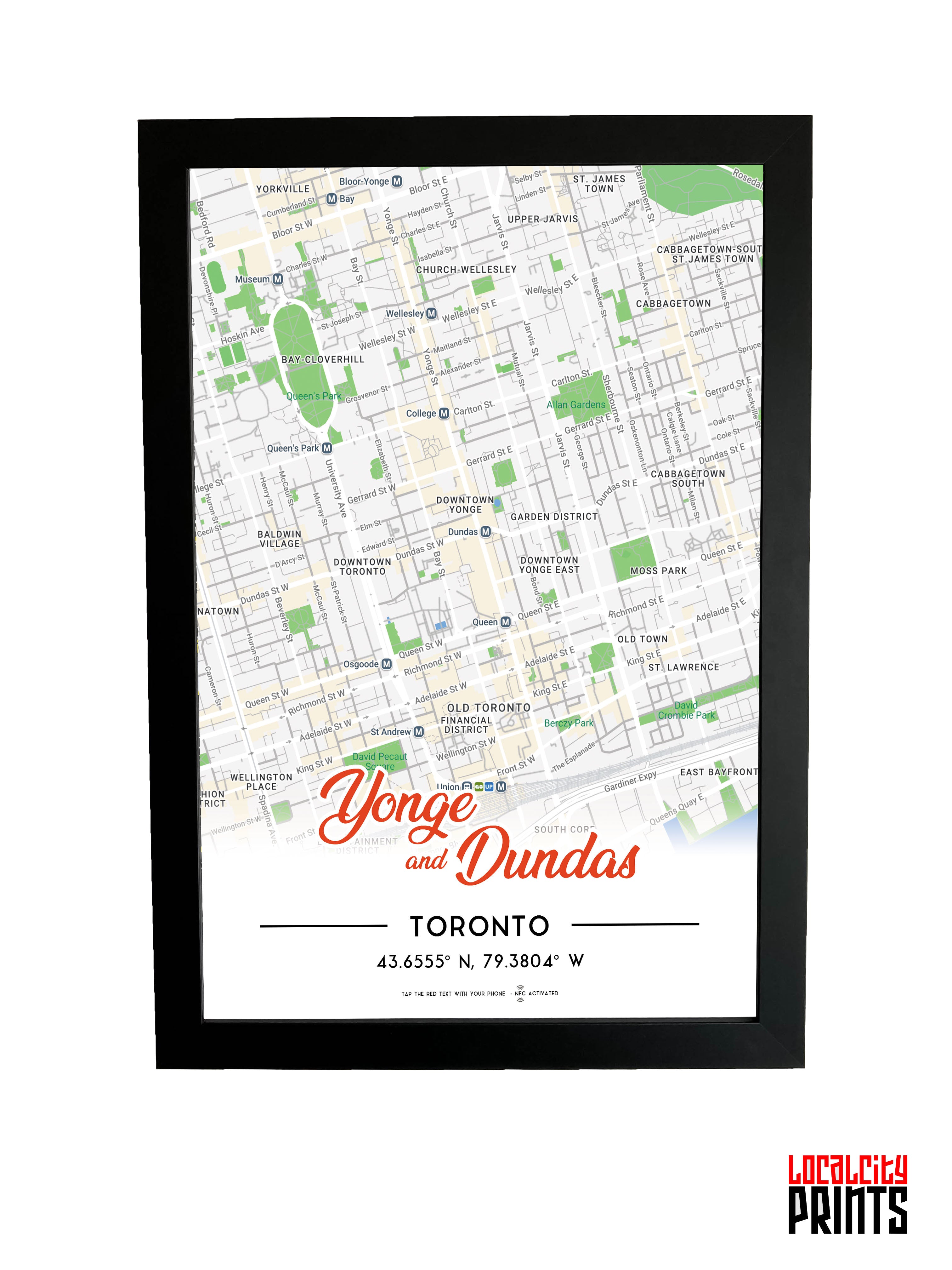 Yonge & Dundas Map NFC Poster