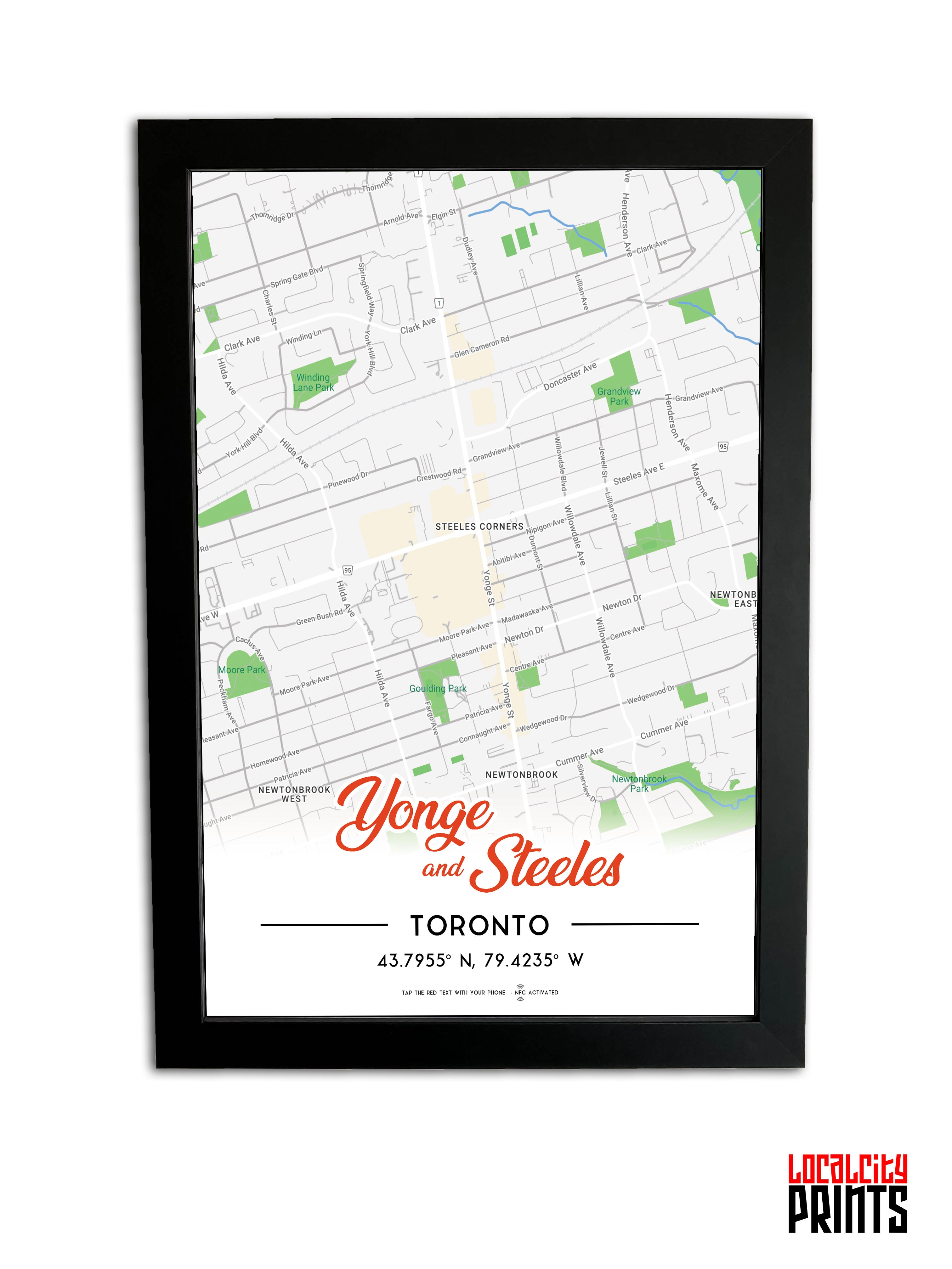 Yonge & Steeles Map NFC Poster