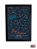Yonge & Sheppard Map NFC Poster - Dark Theme