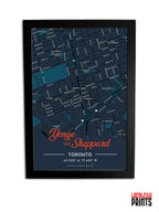 Yonge & Sheppard Map NFC Poster - Dark Theme