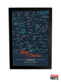Yonge & Dundas Map NFC Poster - Dark Theme