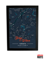 Yonge & Wilson Map NFC Poster - Dark Theme
