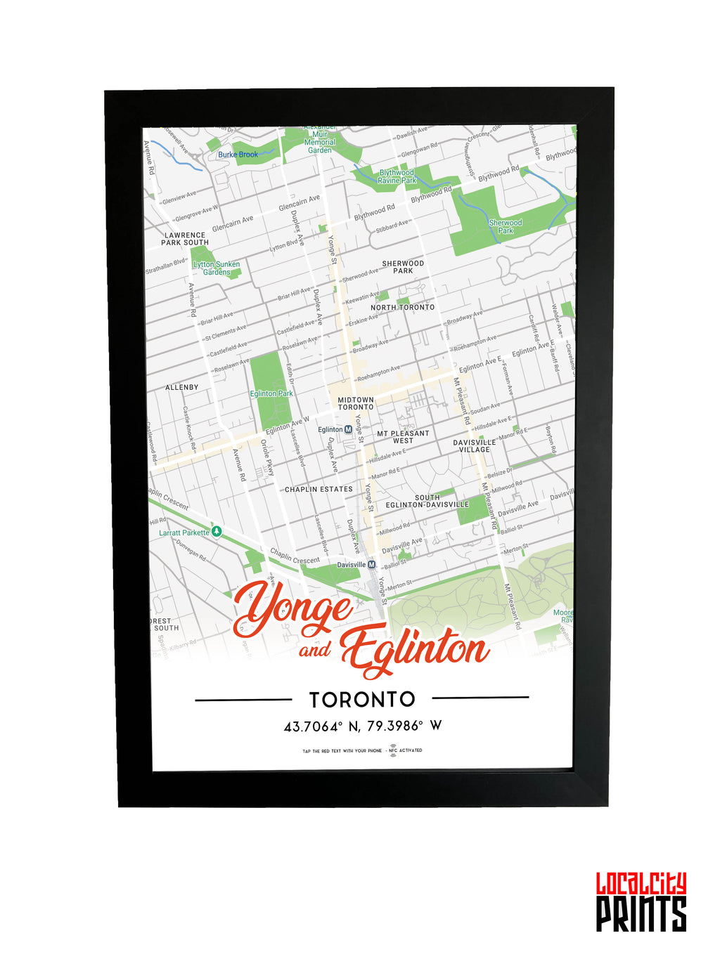 Yonge & Eglinton Map NFC Poster