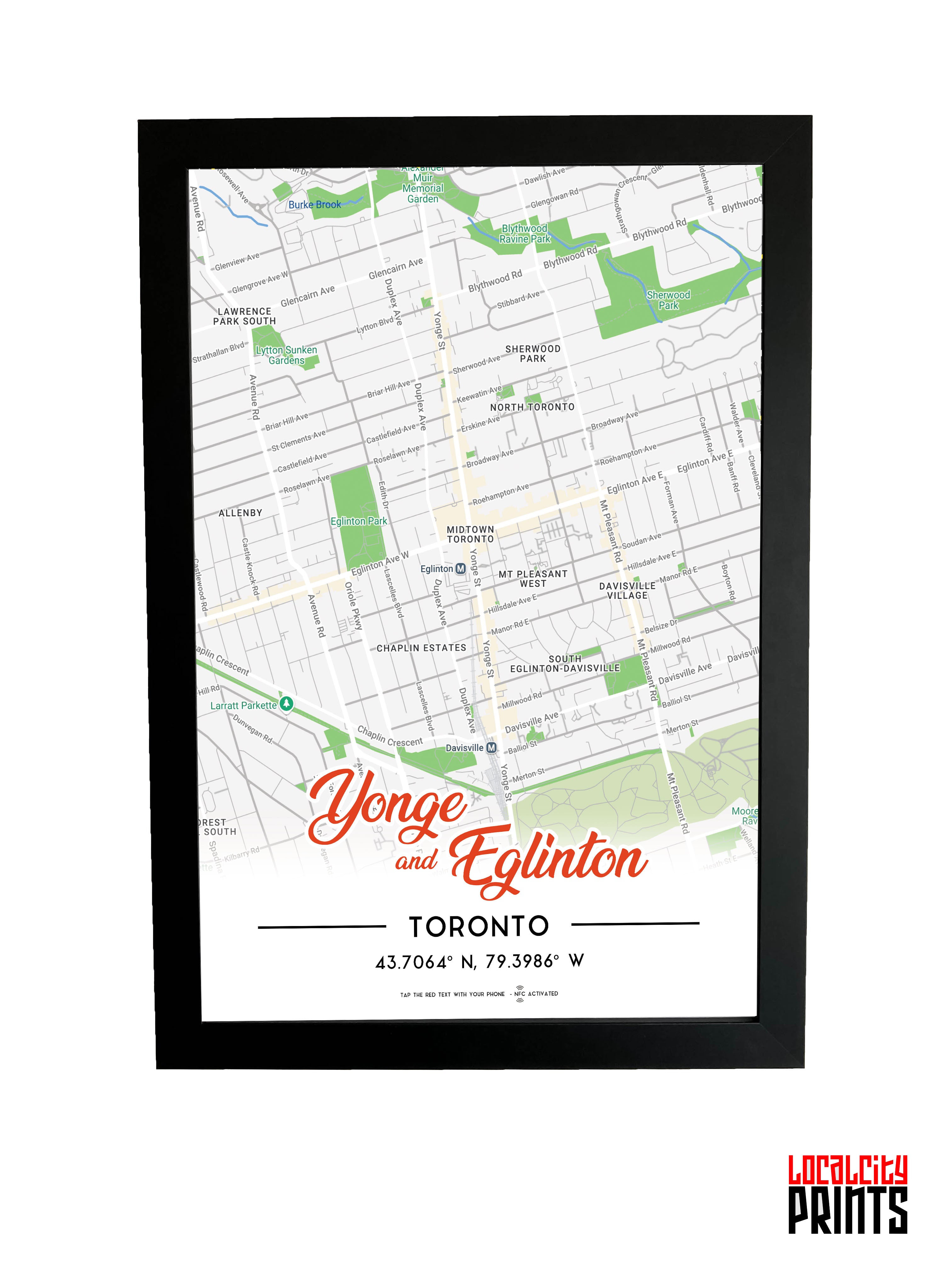 Yonge & Eglinton Map NFC Poster