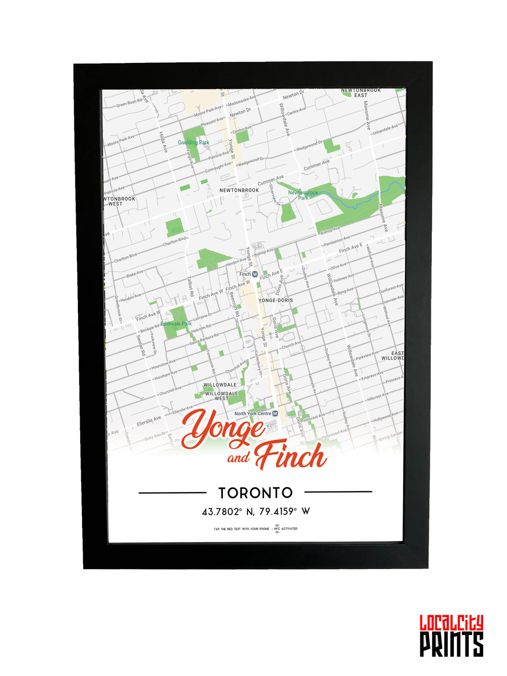 Yonge & Finch Map NFC Poster