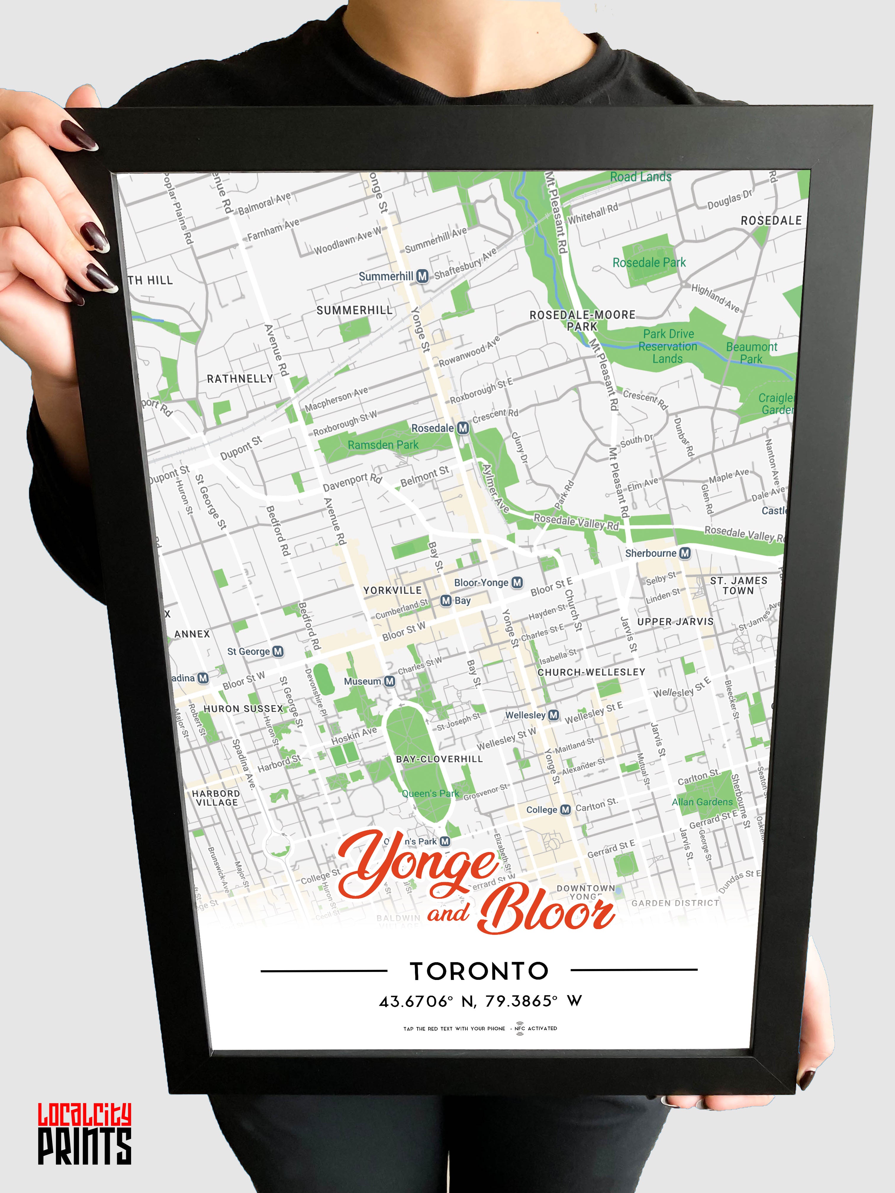 Yonge & Bloor Map NFC Poster