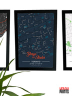 Yonge & Steeles Map NFC Poster - Dark Theme
