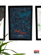 Yonge & St Clair Map NFC Poster - Dark Theme