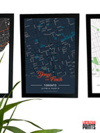 Yonge & Finch Map NFC Poster - Dark Theme