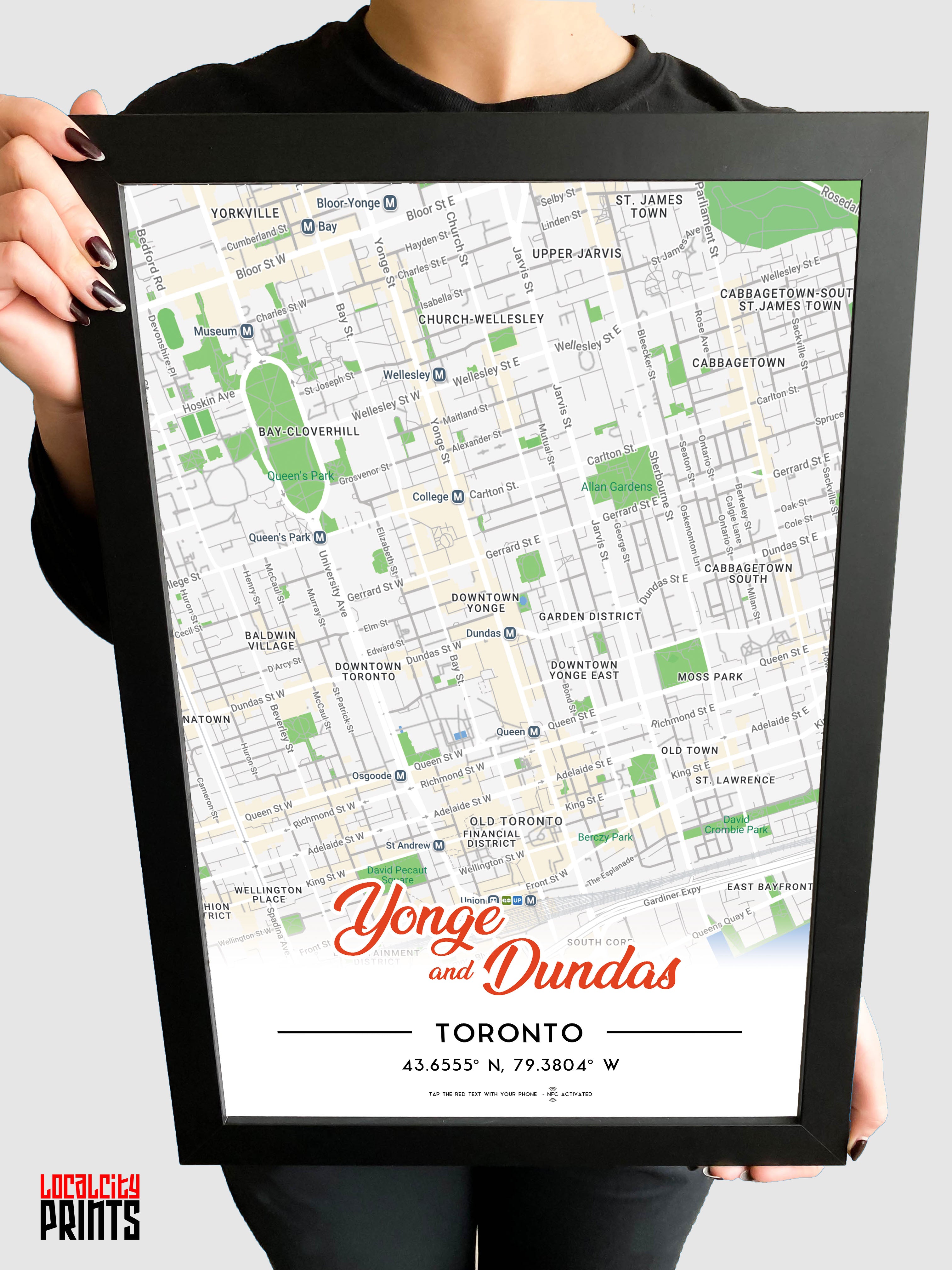 Yonge & Dundas Map NFC Poster