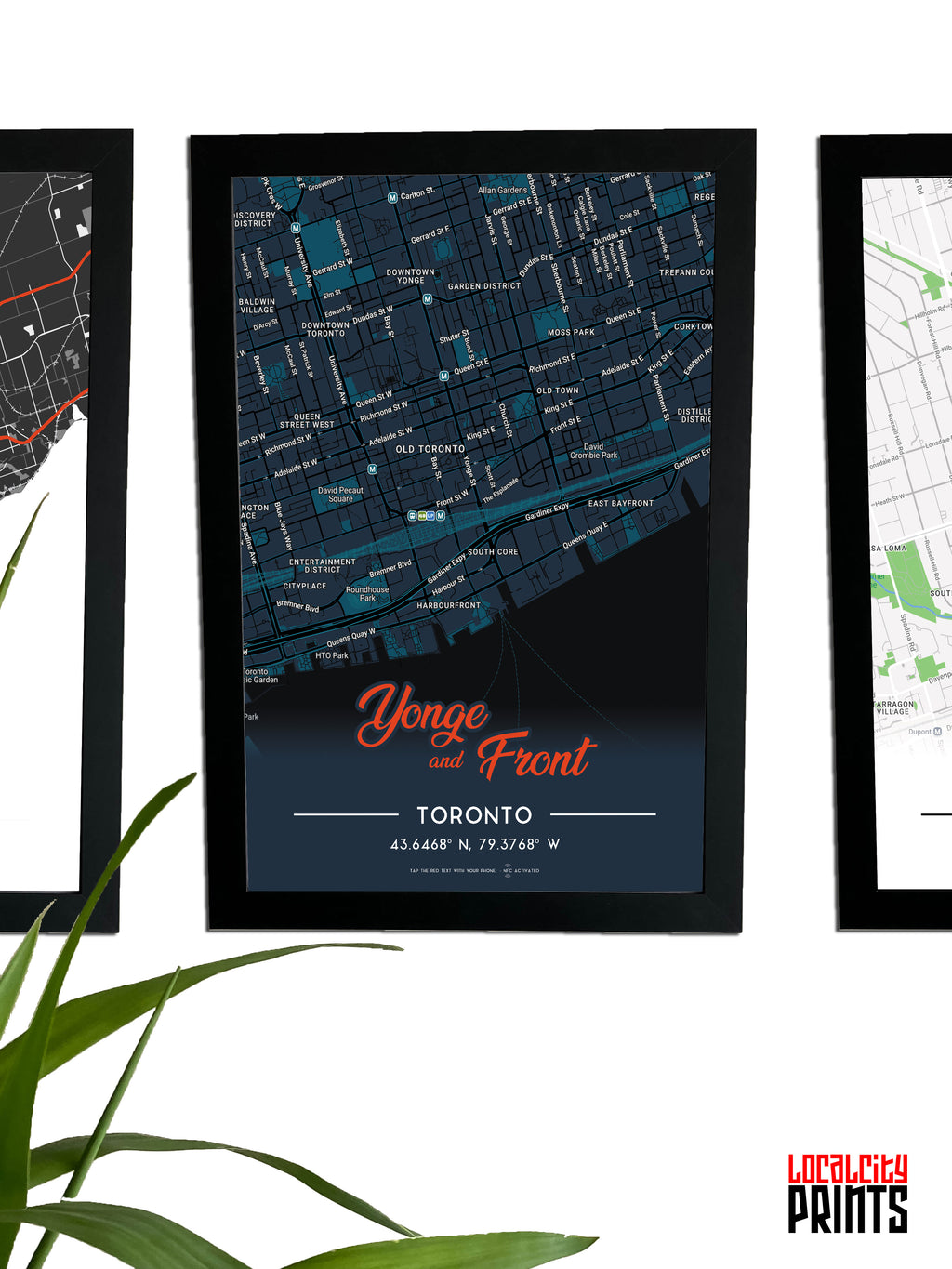 Yonge & Front Map NFC Poster - Dark Theme