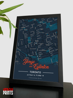 Yonge & Eglinton Map NFC Poster - Dark Theme