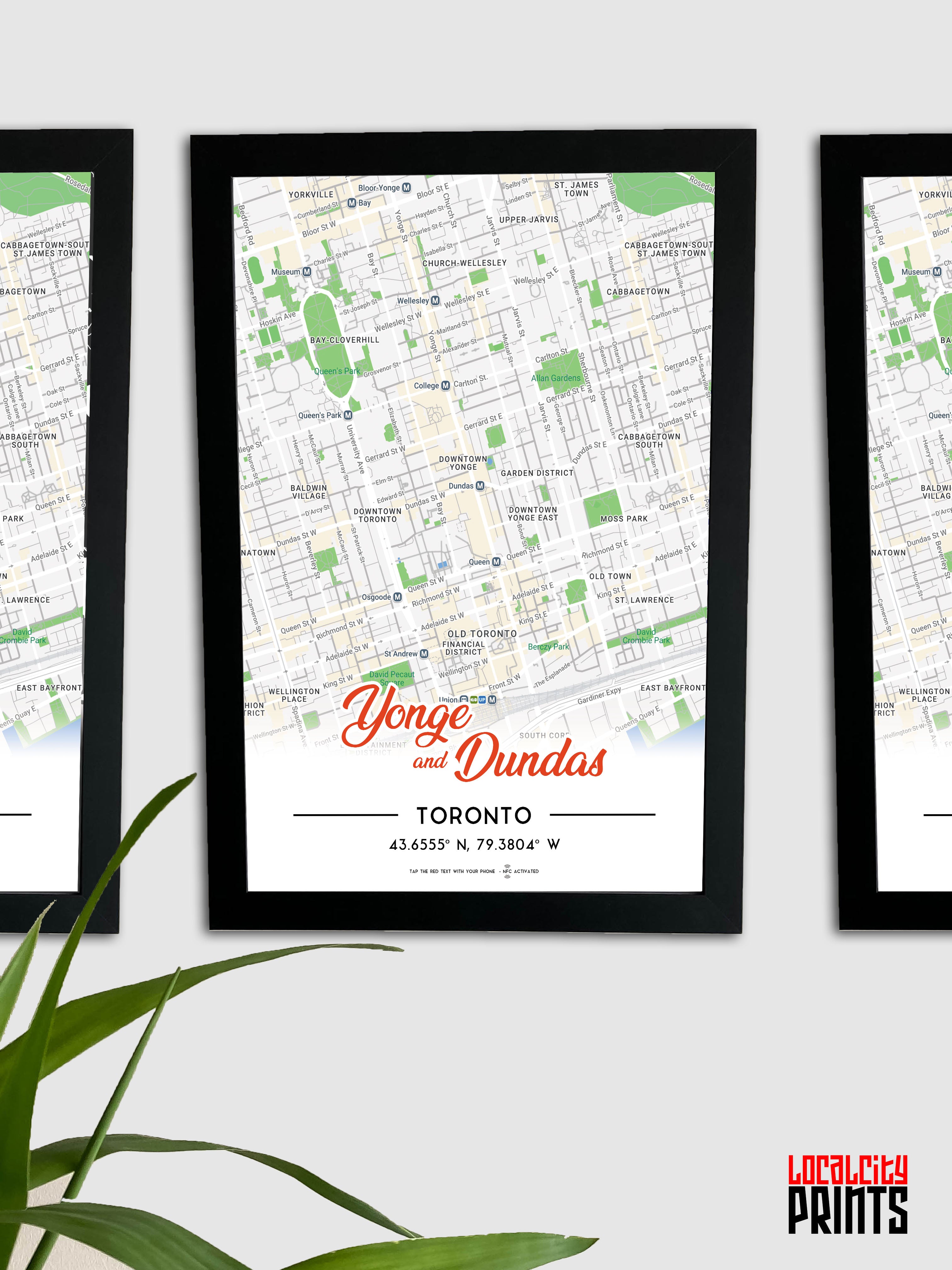 Yonge & Dundas Map NFC Poster