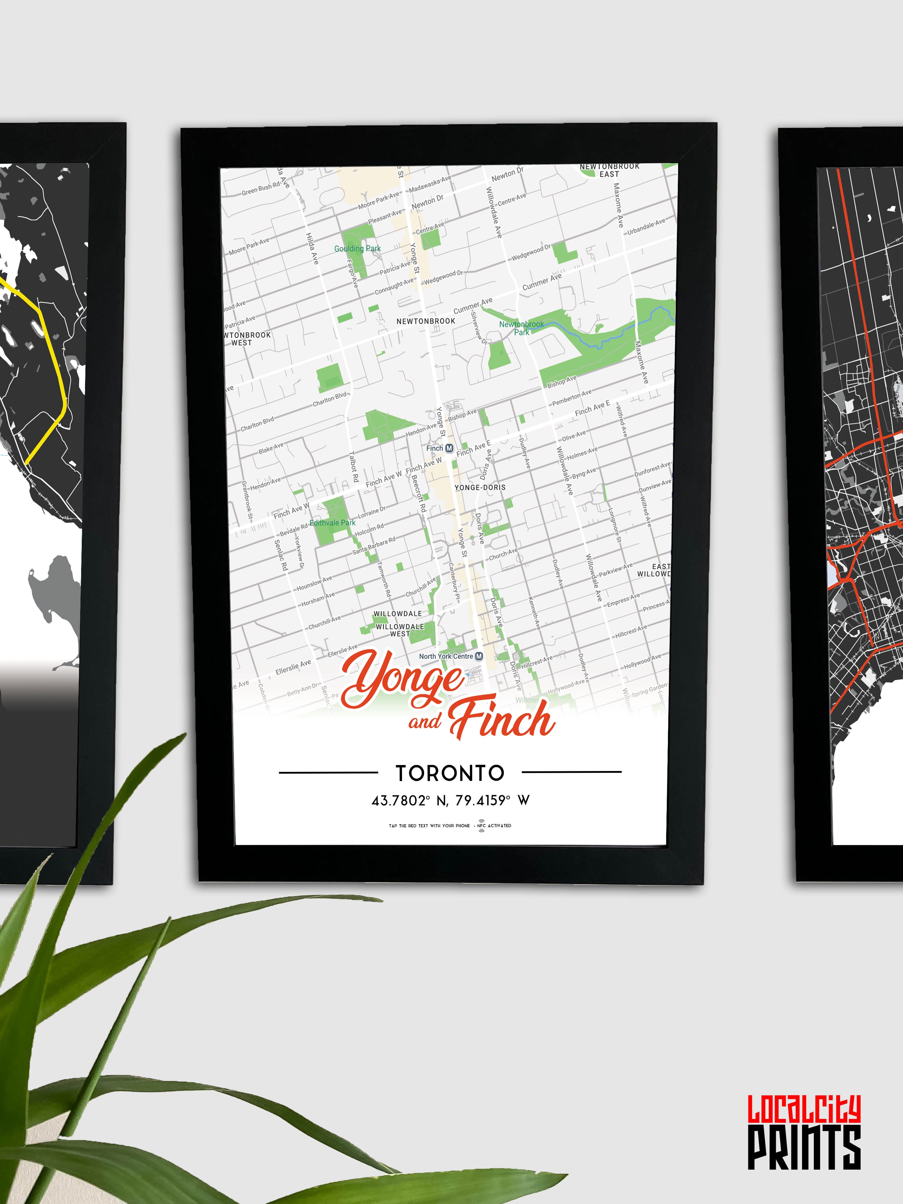 Yonge & Finch Map NFC Poster