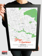 Yonge & Lawrence Map NFC Poster