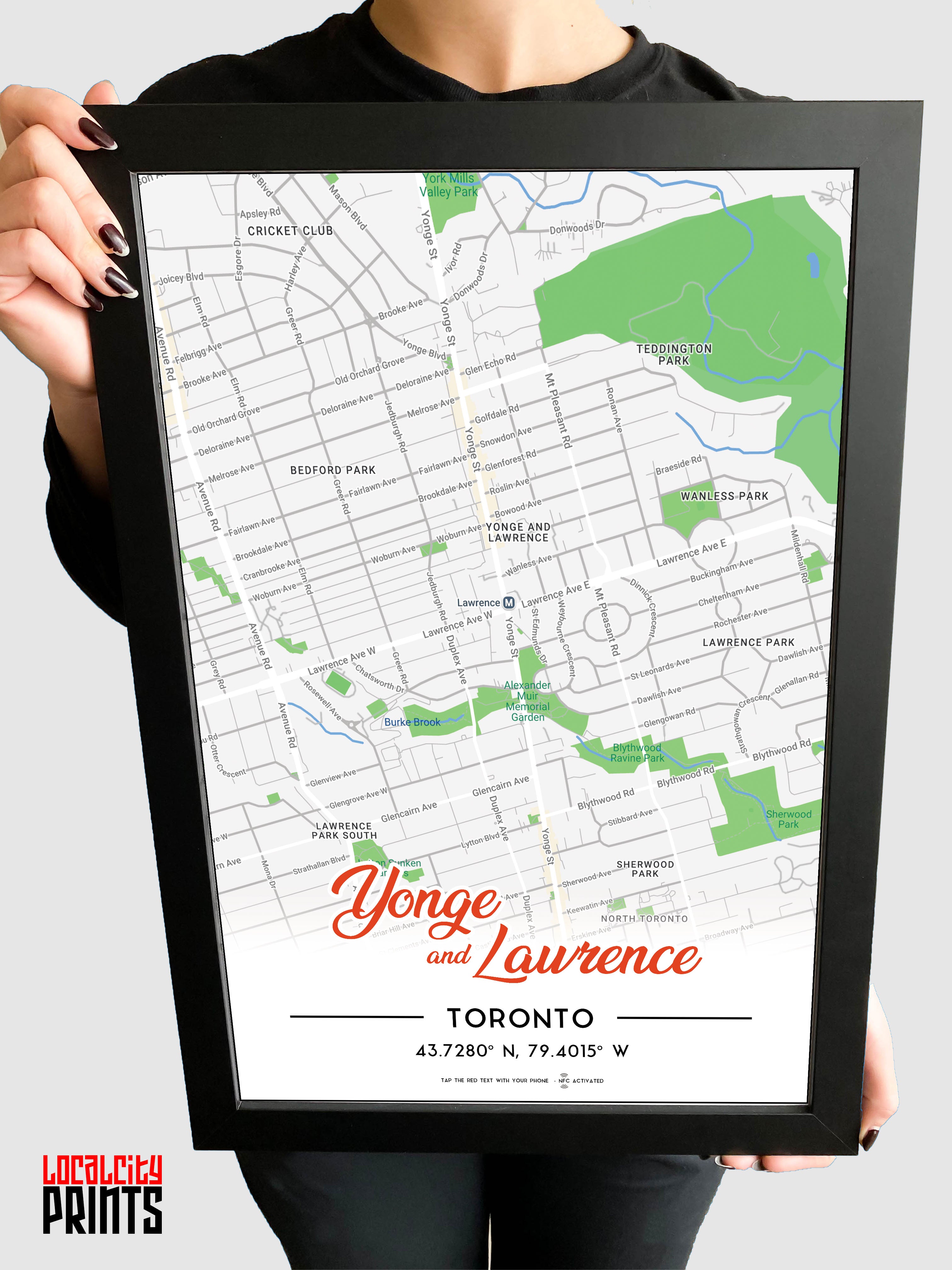 Yonge & Lawrence Map NFC Poster