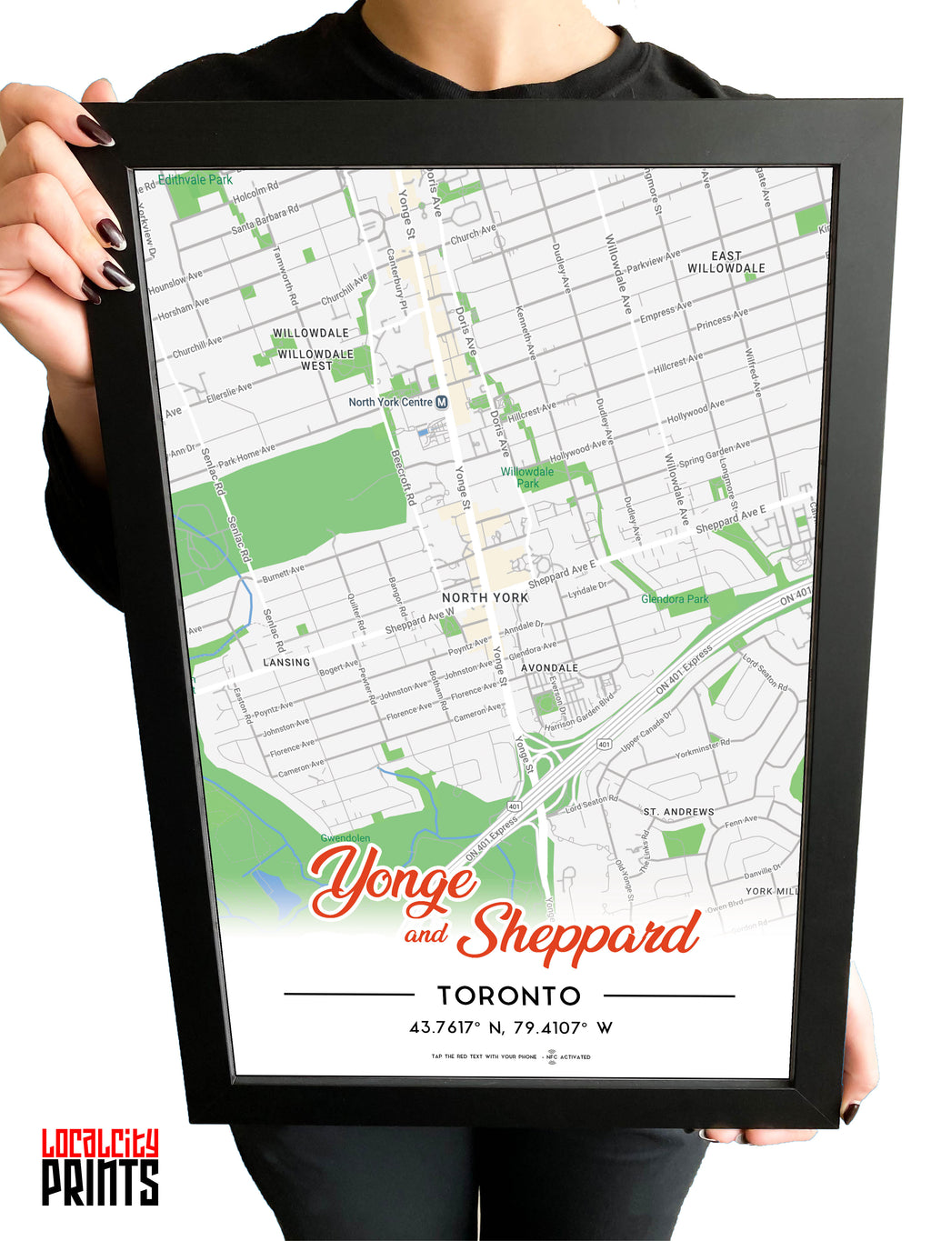 Yonge & Sheppard Map NFC Poster