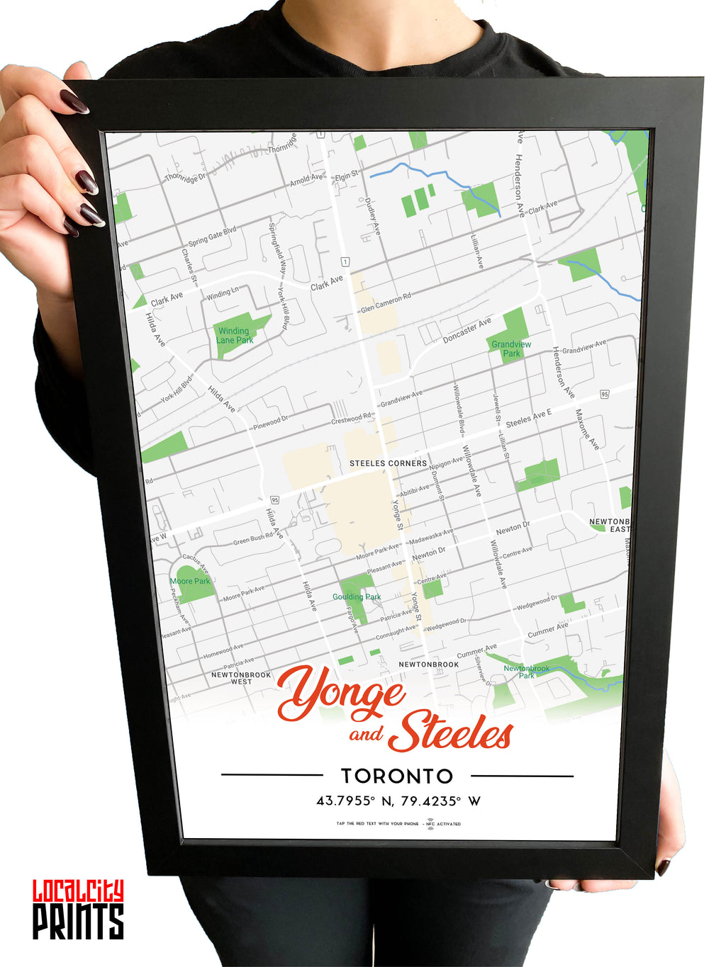 Yonge & Steeles Map NFC Poster