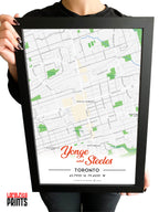Yonge & Steeles Map NFC Poster