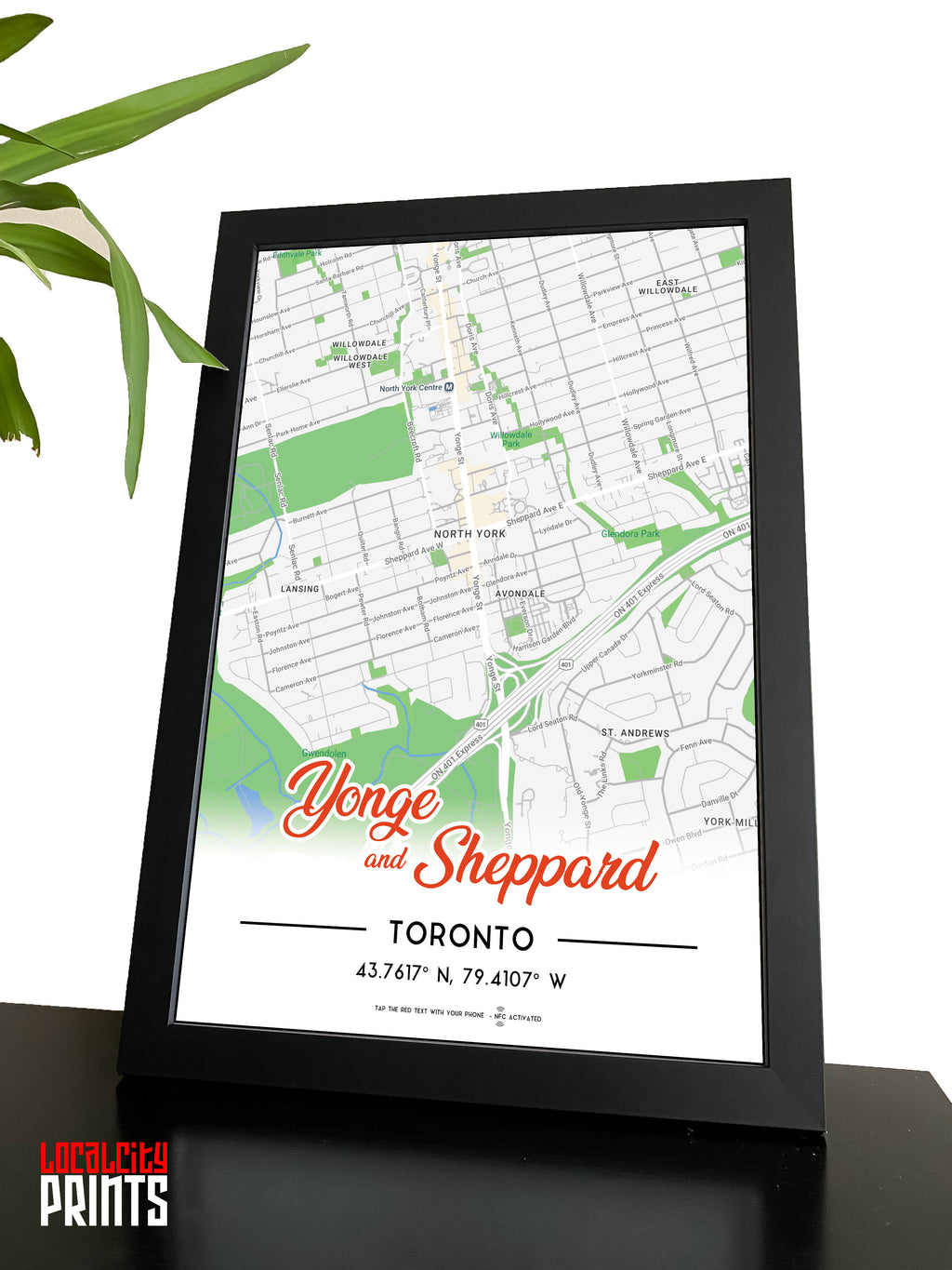 Yonge & Sheppard Map NFC Poster