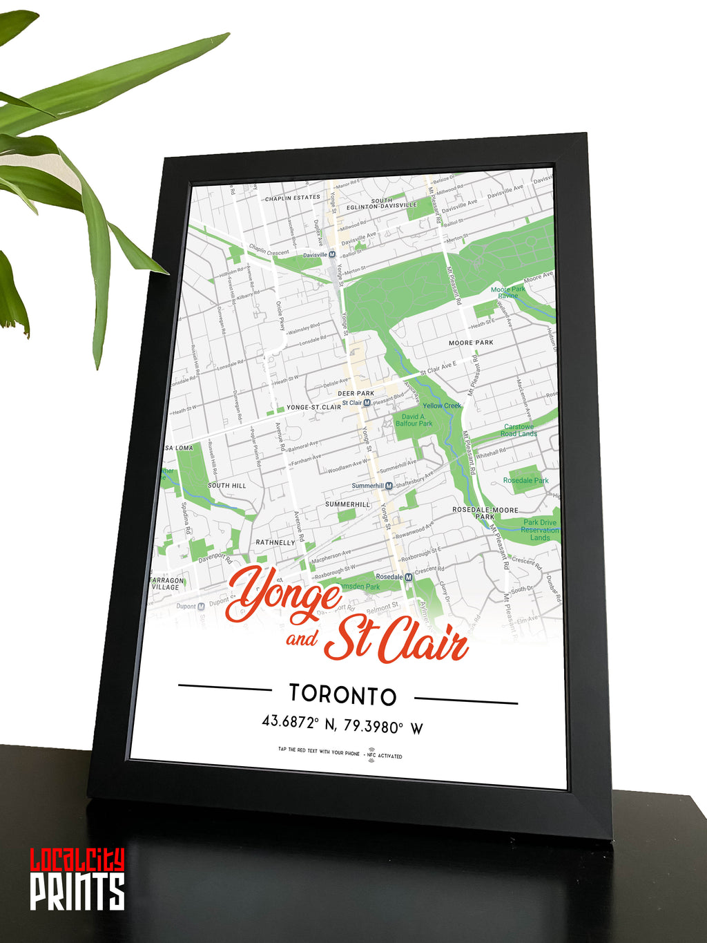 Yonge & St Clair Map NFC Poster