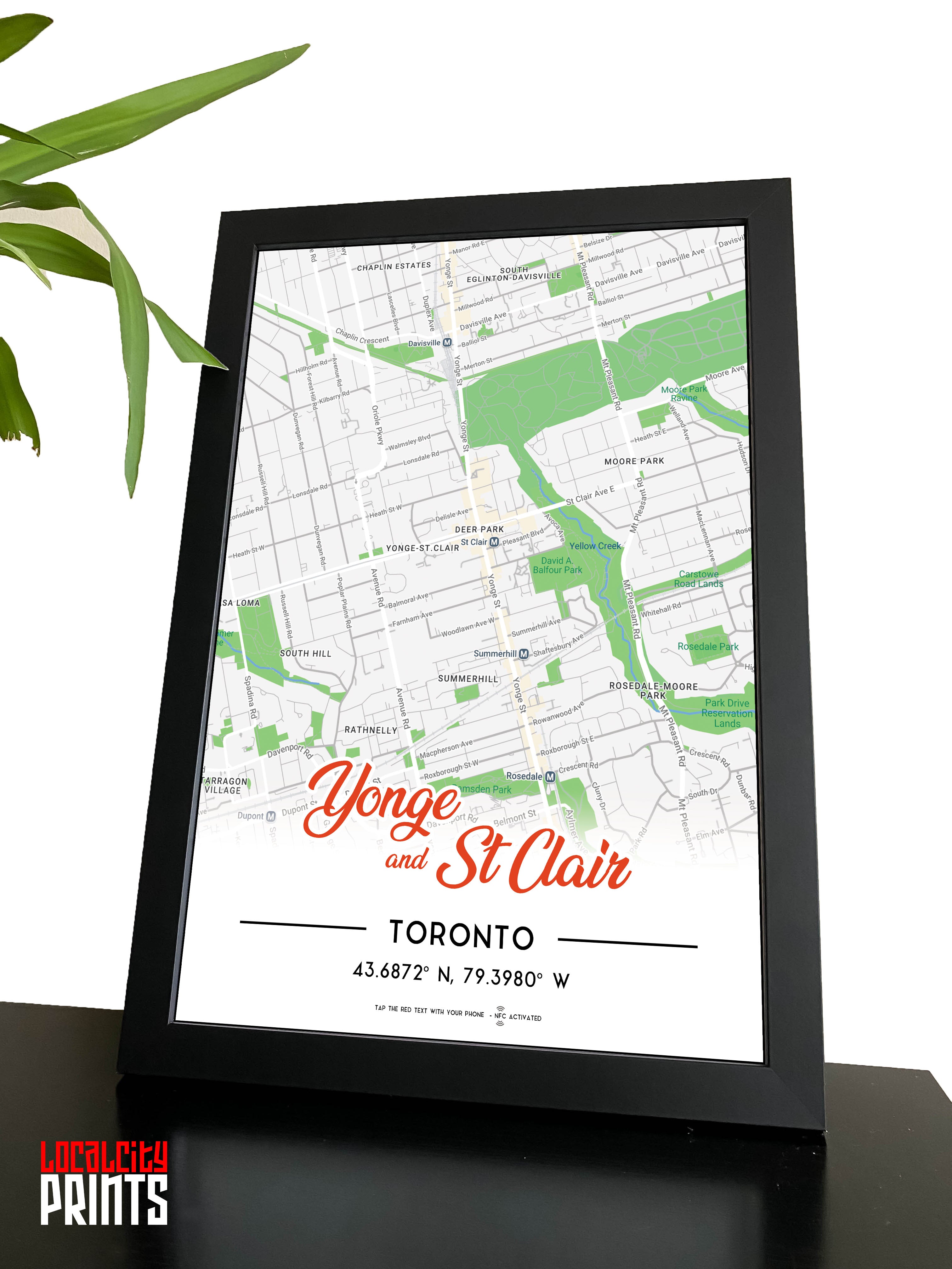 Yonge & St Clair Map NFC Poster