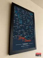 Yonge & Dundas Map NFC Poster - Dark Theme