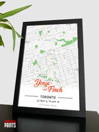 Yonge & Finch Map NFC Poster