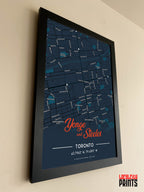 Yonge & Steeles Map NFC Poster - Dark Theme