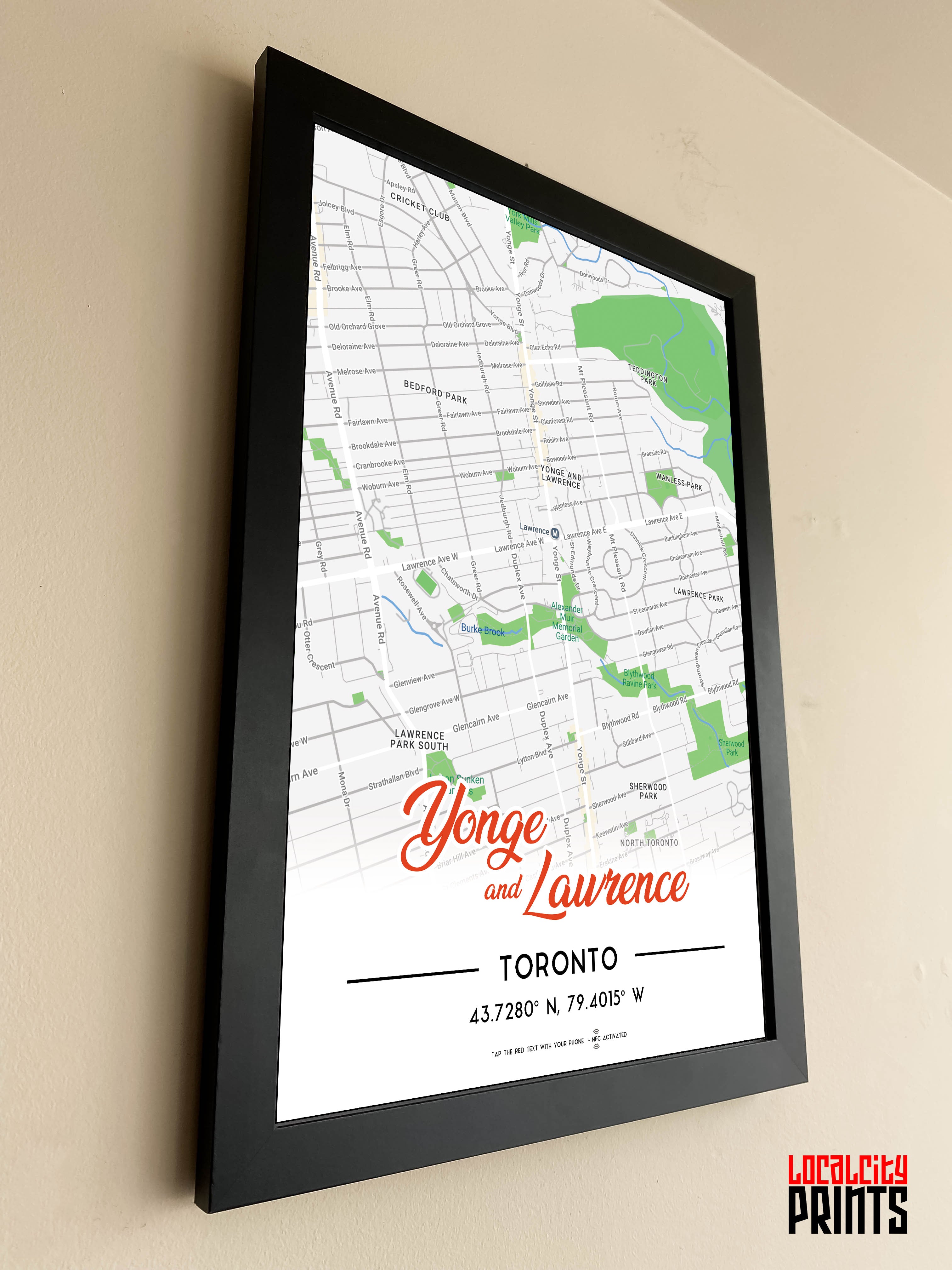 Yonge & Lawrence Map NFC Poster