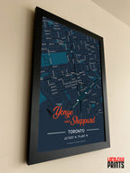 Yonge & Sheppard Map NFC Poster - Dark Theme
