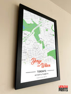 Yonge & Wilson Map NFC Poster