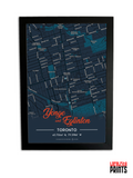 Yonge & Eglinton Map NFC Poster - Dark Theme