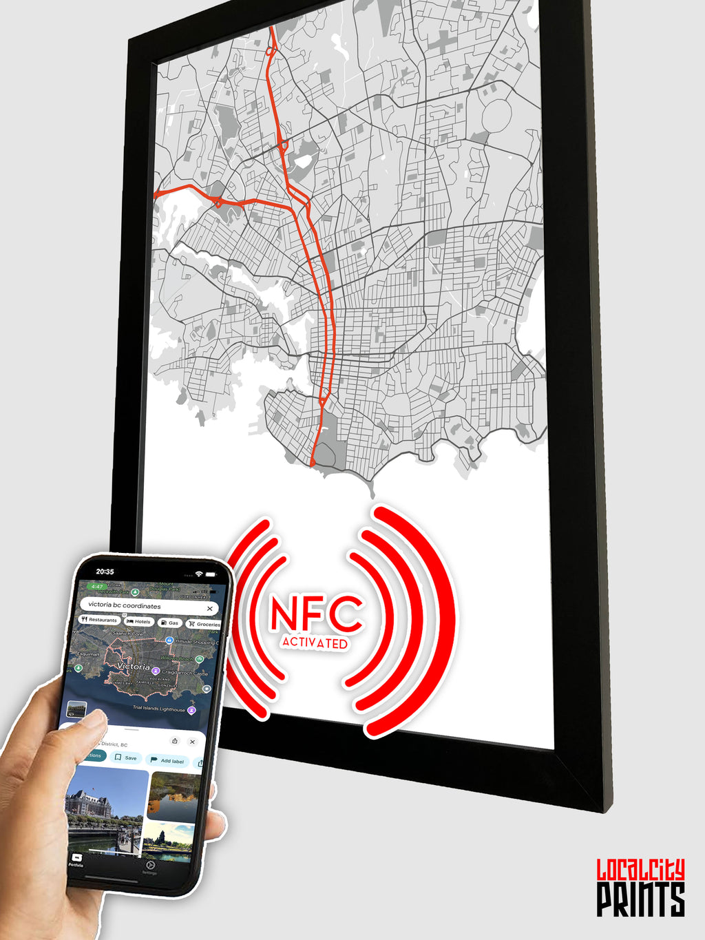 Yonge & Front Map NFC Poster - Dark Theme