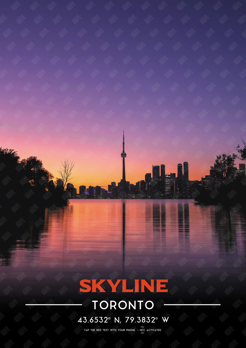 Toronto Skyline NFC Poster #2